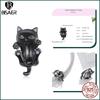BISAER Plata 925 Encanto Lindo Perro Cuentas Perro Salchicha Mascota Animal Colgante Chapado en Platino Apto Mujeres Pulsera DIY Joyería Fina