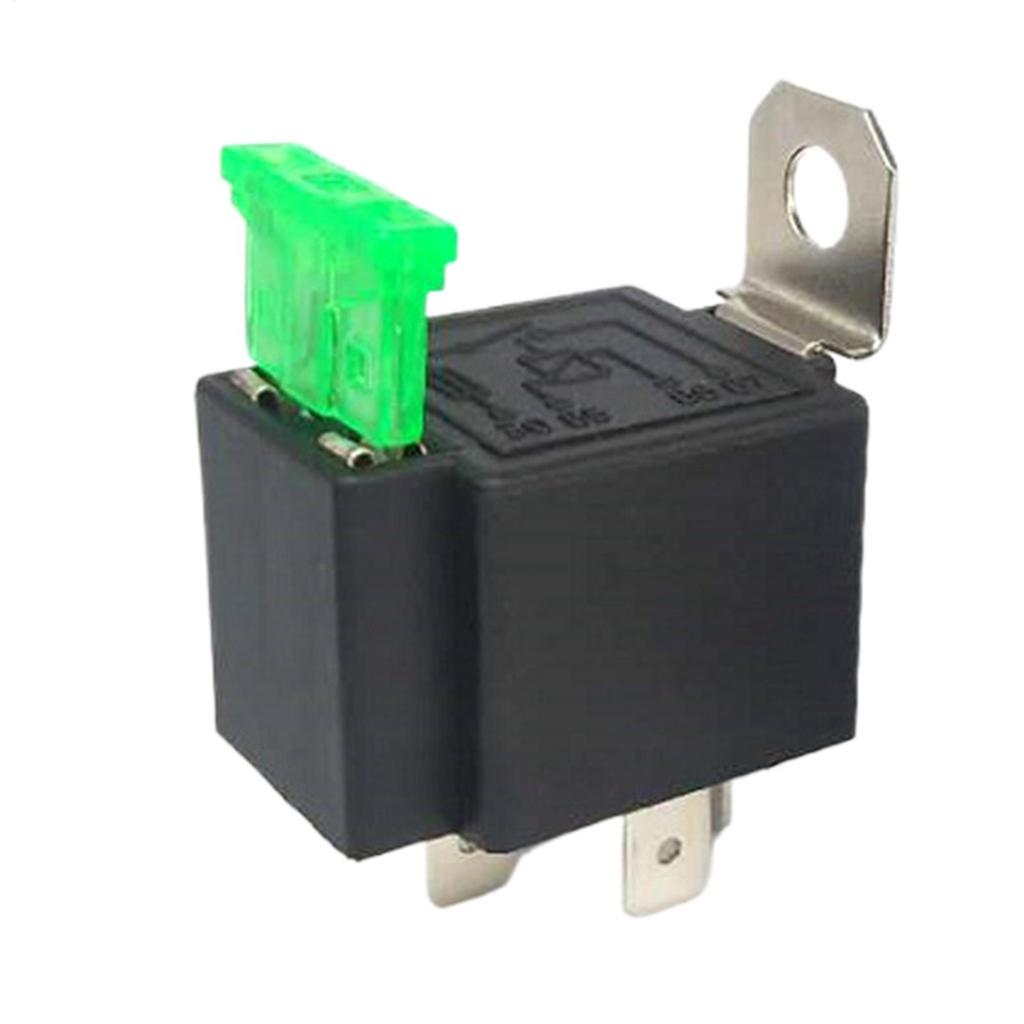4 Pin 30A Waterproof Fuse Relay Switch Harness Set DC SPST Automotive Auto Relay with Holder Socket On/Off Fused Relay