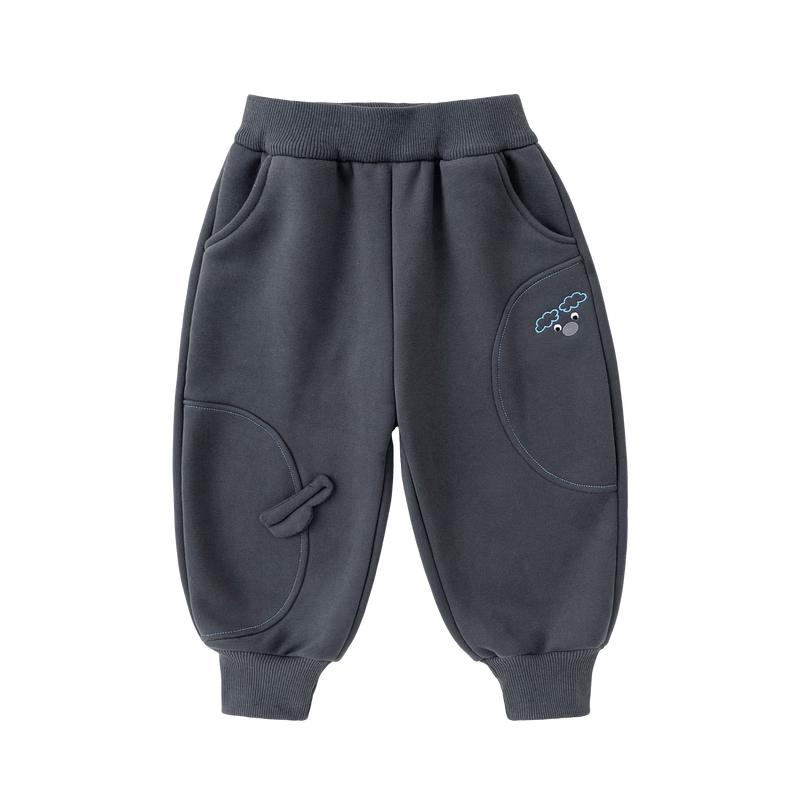 Dudu Home Children's Winter Fleece-Lined Casual Pants