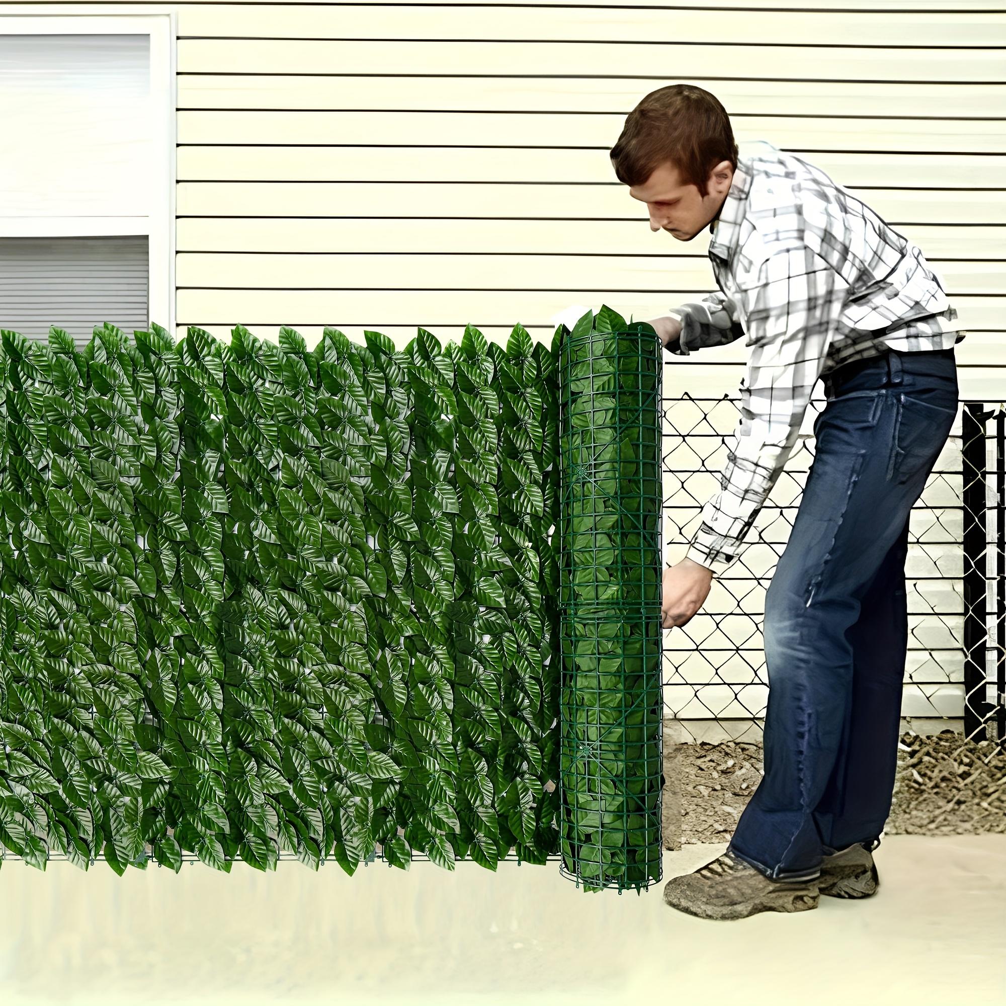 

1pc/3m*1m Artificial Evergreen Ivy Privacy Fence Screen Vine Leaf Panel, Suitable for Artificial Green Wall, Outdoor Garden, Courtyard DecorationC 39.37in*118.11in темно-зеленого