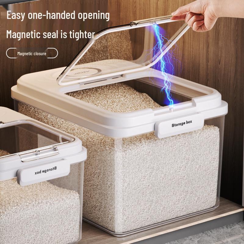 Large Rice and Flour Storage Bin: Sealed, Insect-Proof, Moisture-Proof, Food-Grade.