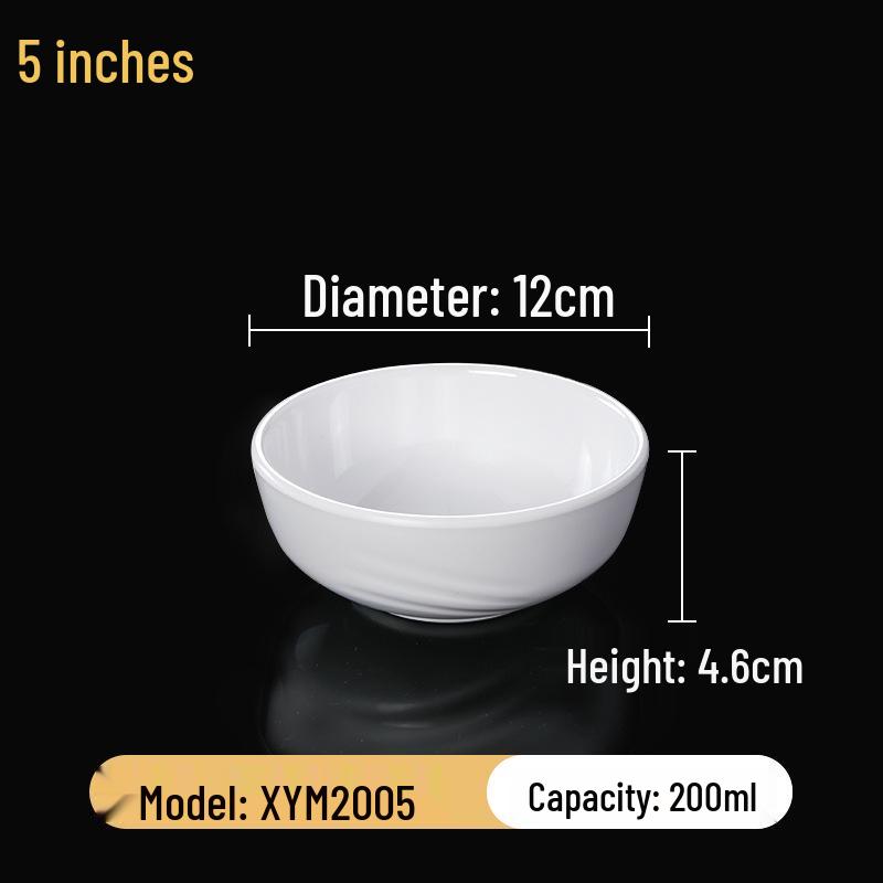 Melaminová sada čtvercových misek: Ideální pro Hot Pot, Omáčky, Rýži, Kaši a Polévku - Pro Komerční a Restauranční Použití.