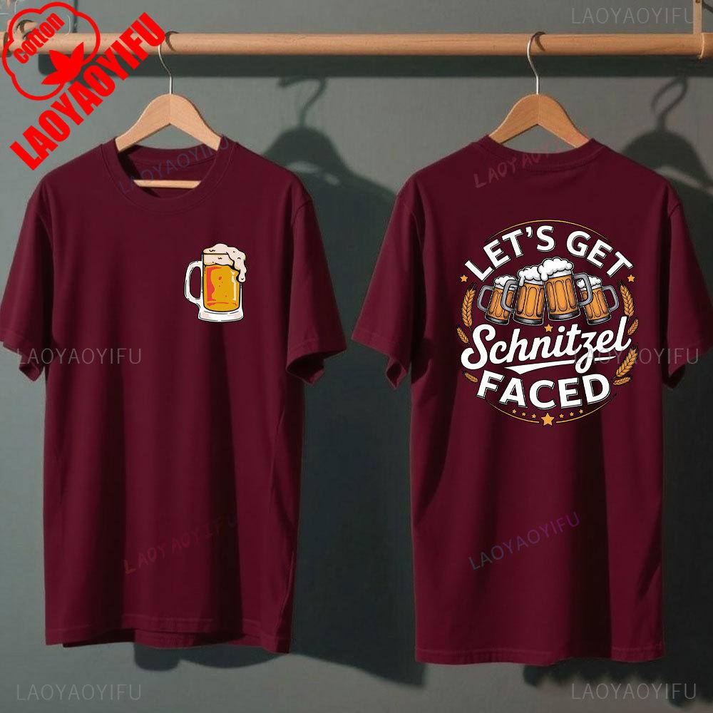 Oktoberfest Bavarian Beer Festival T Shirt Unisex Funny German Party Outfit Short Sleeve Top With Pretzel And Sausage Design
