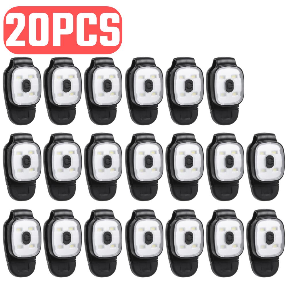 USB Rechargeable Clip-On Warning Light 150 Lumen Brightness with High/Medium/Low Modes IPX4 Waterproof for Night Fishing/Walking