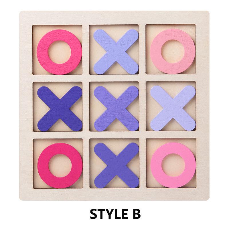 Wooden Tic-Tac-Toe Educational Game for Kids - Enhance Logical Thinking and Enjoy Entertaining Battles