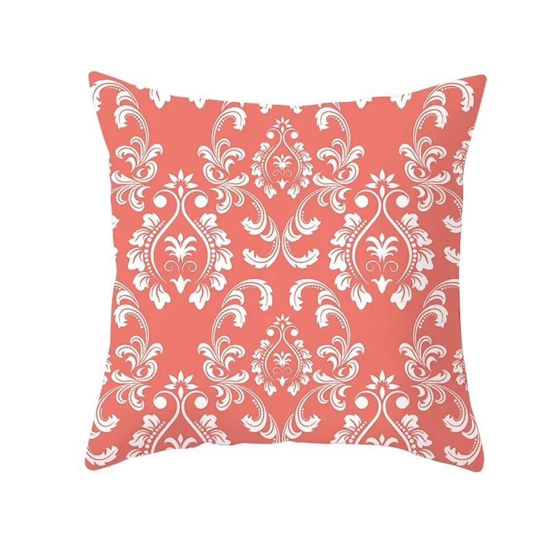 Coral Pillow Case Spring Home Decor Decorative Live Coral Tropical Style Pillow Cushion Cover for Sofa ize Funda Cojin