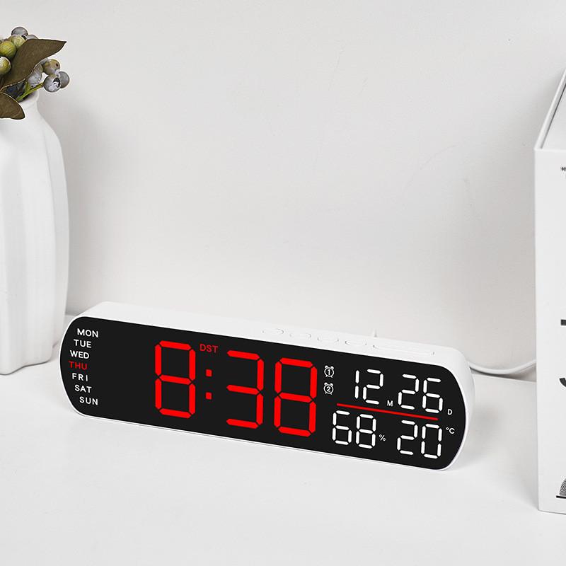 Modern Minimalist Digital Alarm Clock With Led Display For Home Office Decor