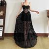 2026 European and American Summer New Sleeveless Slim Lace Lace Waist Pure Desire Sexy Fashion Long Dress Women's Clothing