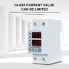 63A 220V Din Rail Adjustable Over Voltage and Under Voltage Protective Device Protector Relay Over Current Protection
