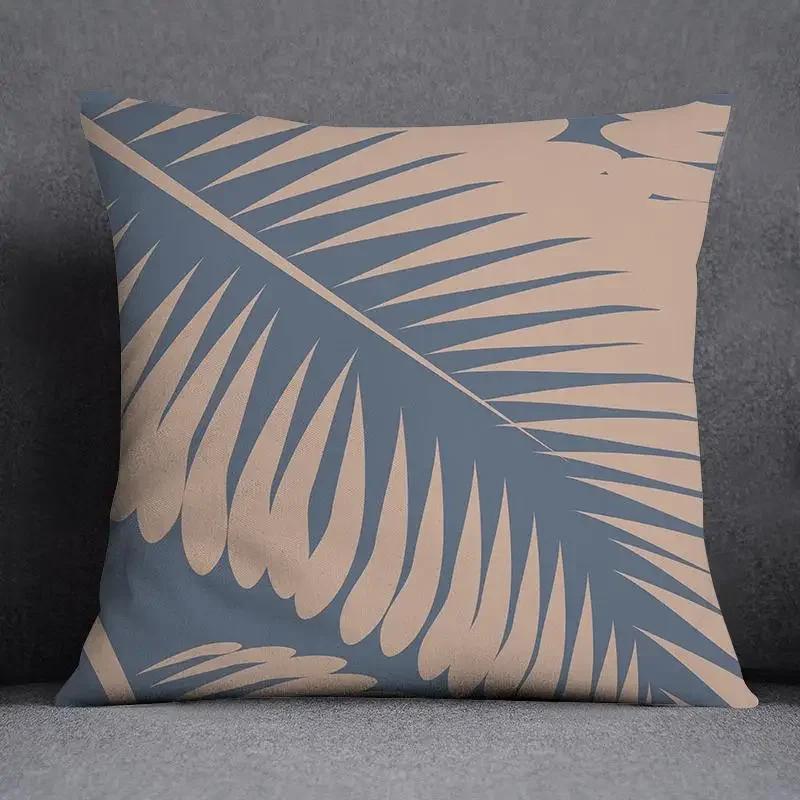Federa Decorativa Quadrata con Motivo Geometrico Floreale Nordico Copricuscino per Casa Ufficio