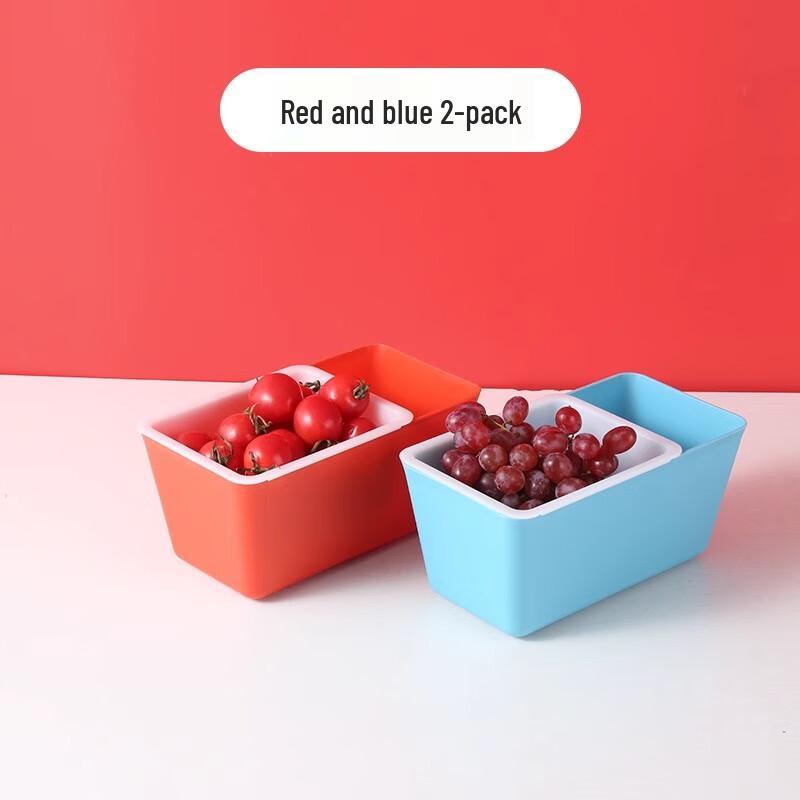 Double-Layer Snack and Fruit Plate with Drain