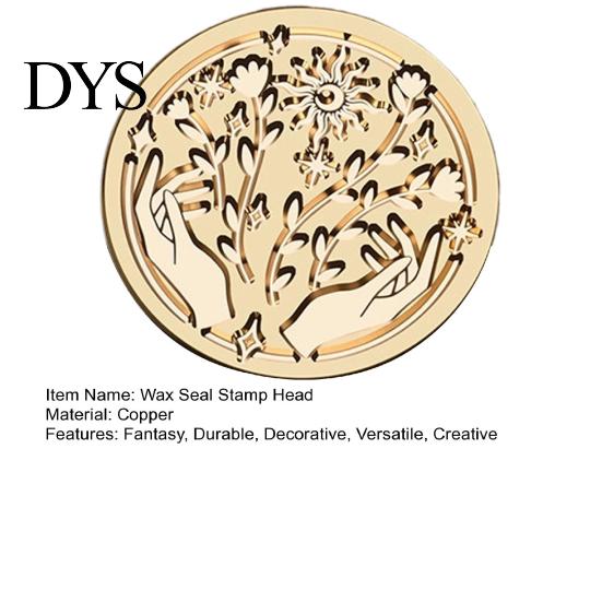 Custom Wax Seal Head Vintage European Magic Themed Stamp Head, Solid Brass Exquisite Creative Gift Packaging Engraved Sealing for Journal Envelope