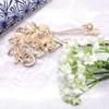 [MiaoMiao] Kanzashi (hairpin) - Single Piece - Japanese Style - Formal Kimono, Yukata, Etc. - Metal - Peacock Design - Crystal - Pink Gold - Hair