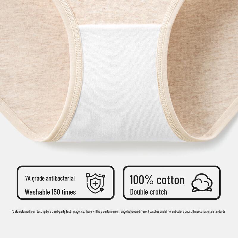 SecretWorld Women's Seamless Low-Rise Cotton Briefs with Antibacterial Crotch