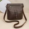 Lightweight Retro Messenger Bag Women's Bag Large Capacity Crossbody Bag PU Shoulder Bag