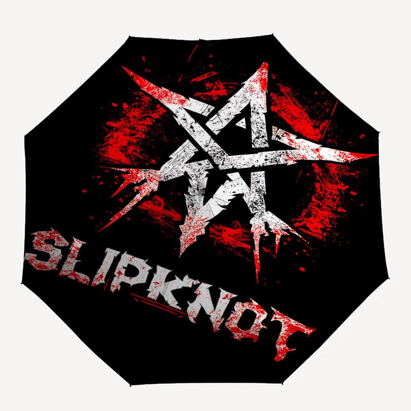 Slipknot, Heavy Metal Themed Automatic Opening and Closing Umbrella, Brightly Colored 8-rib Portable Umbrella, Suitable for Men and Women, A