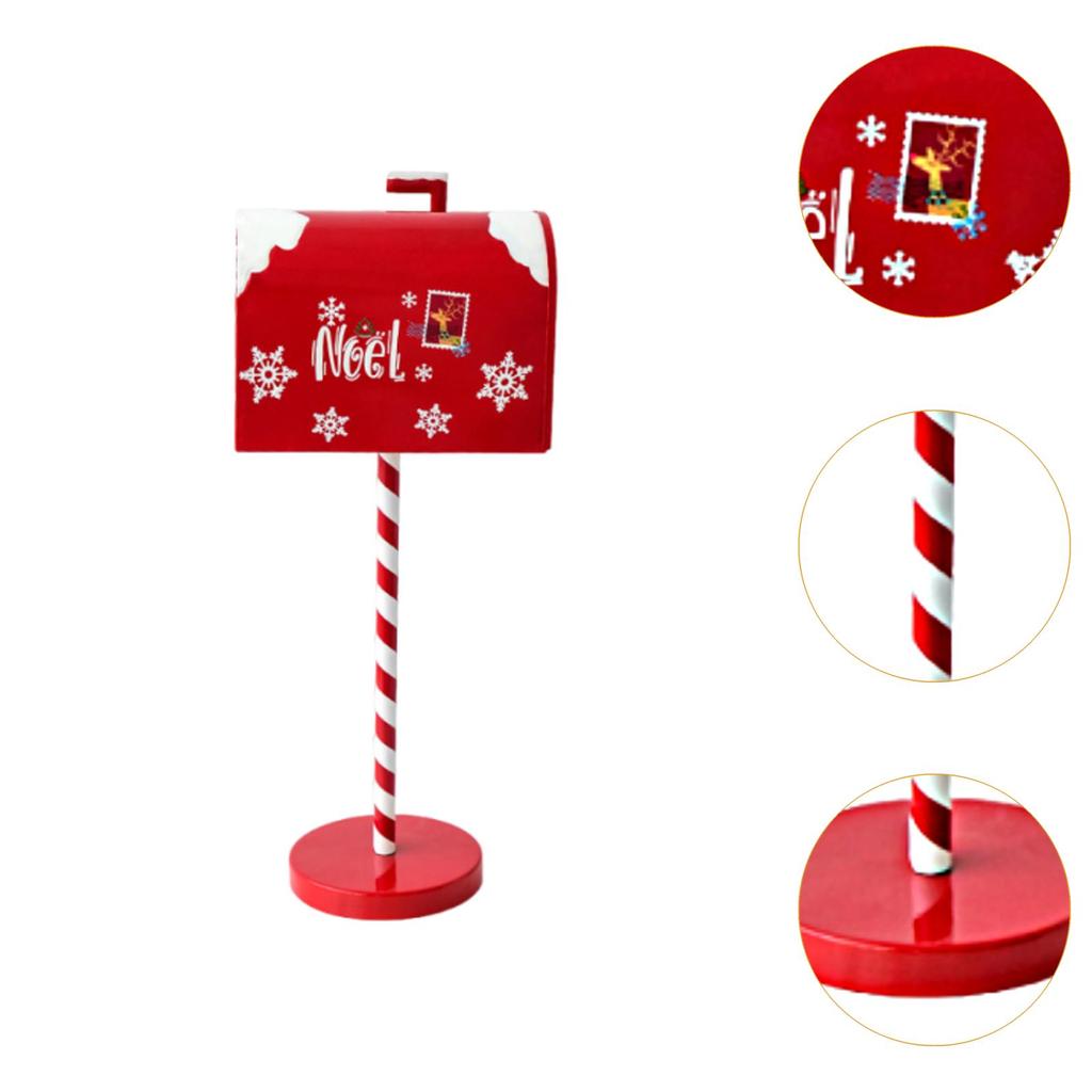 Christmas Mailbox Christmas Mailbox Statue Christmas Decorations For Front Door Room Xmas Figurine Desktop Ornament