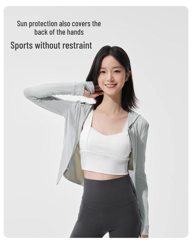 Women's VVC Summer UV Protection Slimming Jacket, Ice Silk Breathable, Waist-Slimming, Body-Shaping for Outdoor Sun Protection