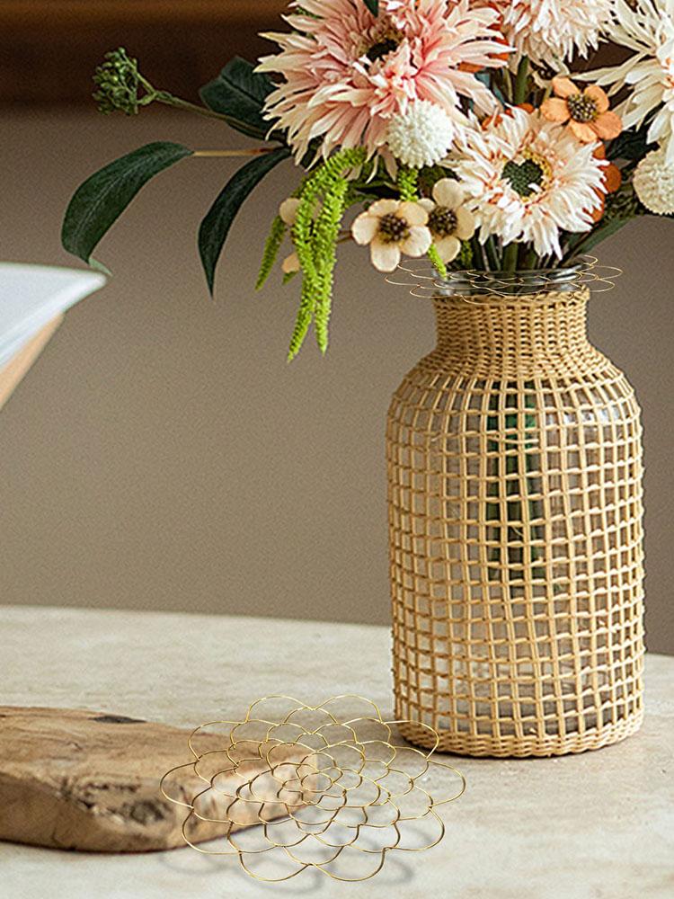 Floral Grid Organizer Reusable Flower Frog Wire Arranger Foldable Metal Wire Flower Arrangement Holder for Home & Flower Shop
