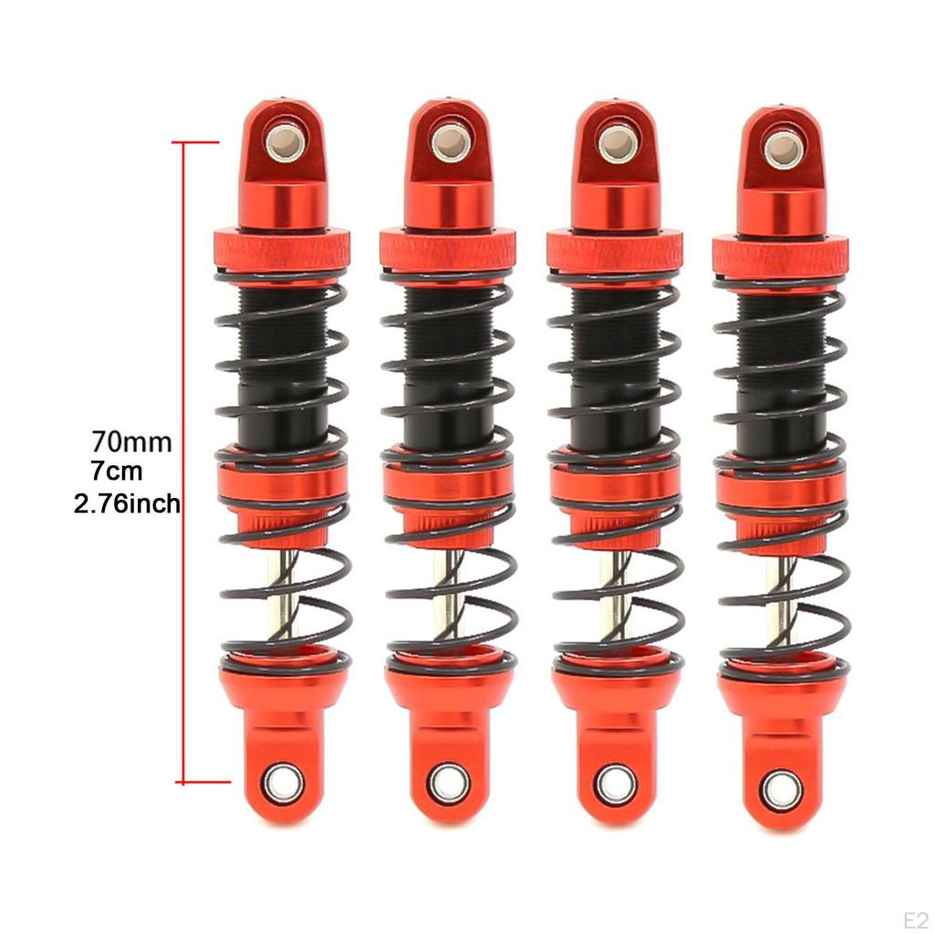 Oil Adjustable Damper Kit with Springs for RC Crawler Car, Compatible 1/10 SCX10 I II III