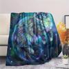 Blue green puppy goat Print Flannel Blanket,High quality Comfortable for All Seasons,Home Decor,Warmth and Comfort,Perfect for Christmas Gifts