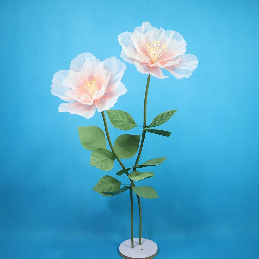 Giant Gauze Large Flower Head 30/40/50cm Fake Flowers New Yarn Flower  Outdoor
