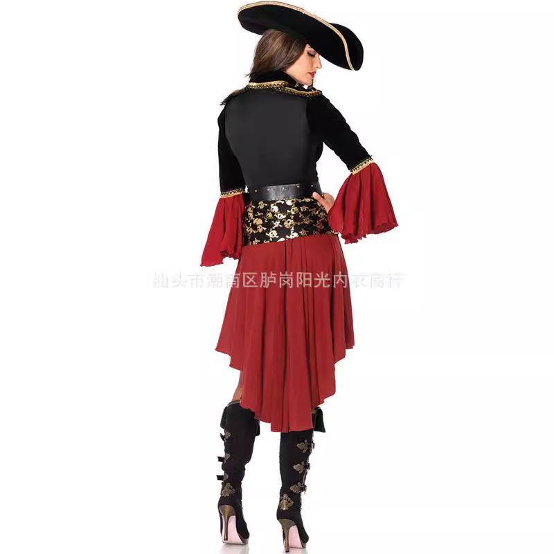 Costum nou de pirat de Halloween pentru femei, uniformă de joc