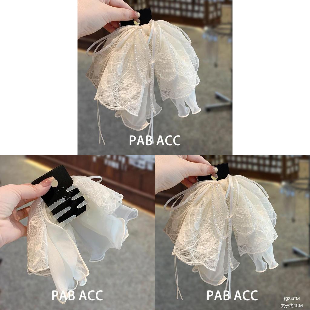 Butterfly Hair Clip With Lace For Women Spring 2025 Handmade Fashion Accessory