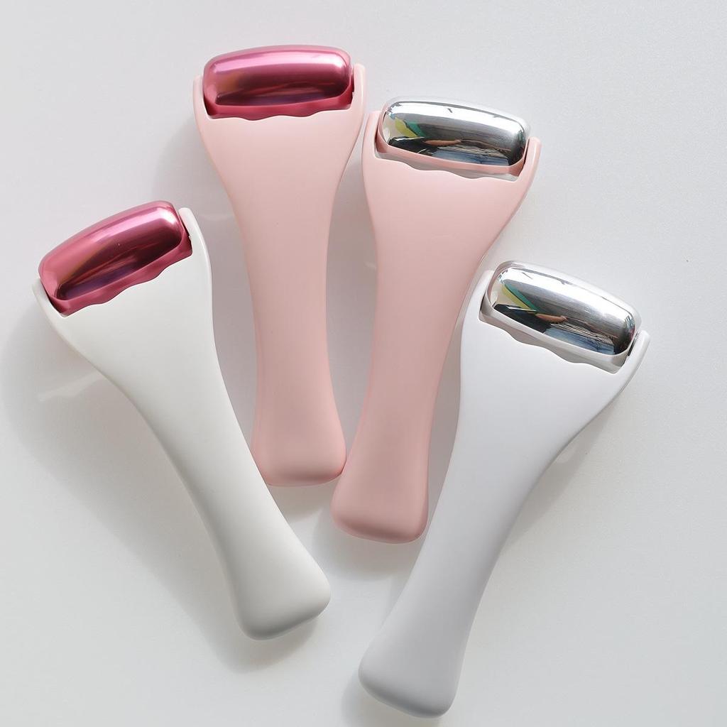 Cross-Border Metal Rose Gold Facial & Body Ice Massage Roller