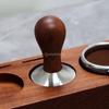 Wooden Durable with Drawer Espresso Tamper Holder Coffee Tamper Stand Tamping Stations 3 Holes Coffee Filter Tamper Holder