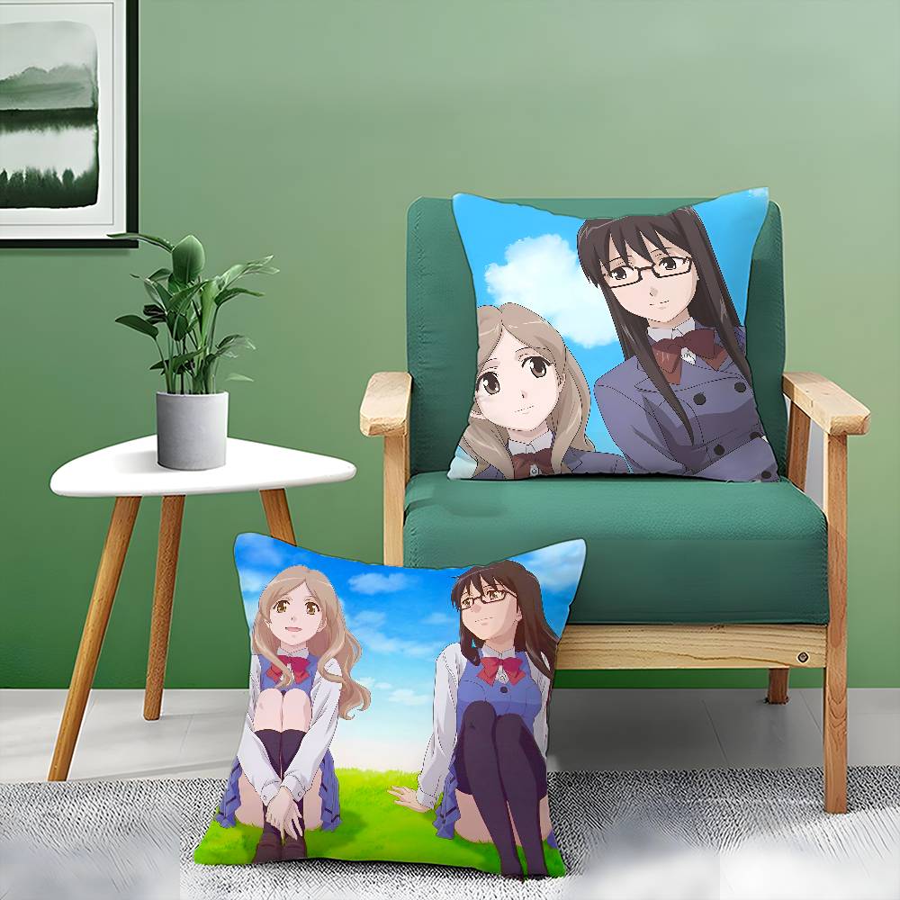 Mädchen Für Liebe Anime Sasameki Koto Kissenbezug Komfort Sofa Bett Seidig elegant Verdeckter Reißverschluss Dekorative Kissenhülle