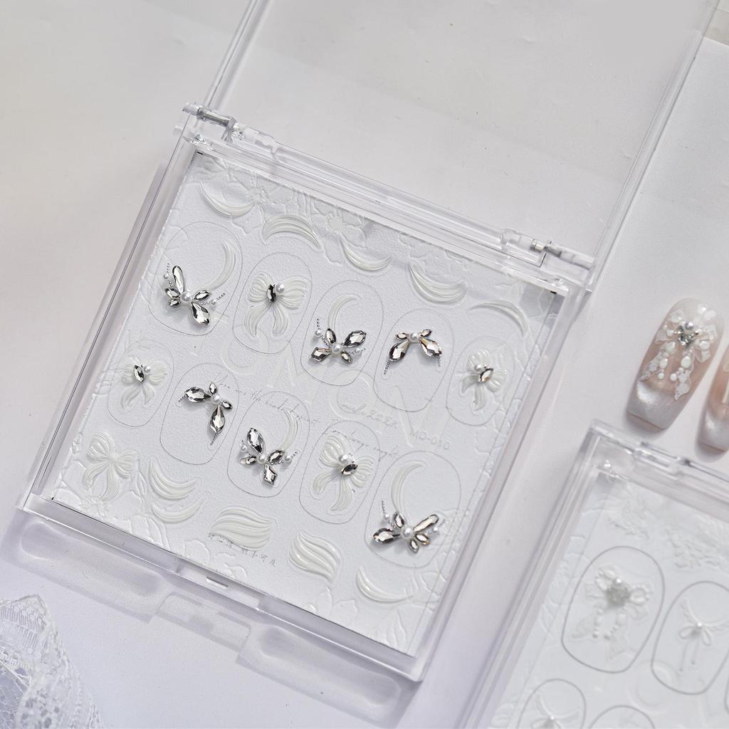 Tomoni Sparkly Bow Nail Art Rhinestone Mosaic Ornaments