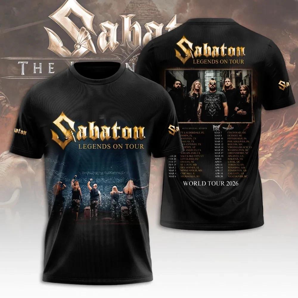 Sabaton Legends On Tour World Tour 2026 AOP 3D T-Shirt M774 L