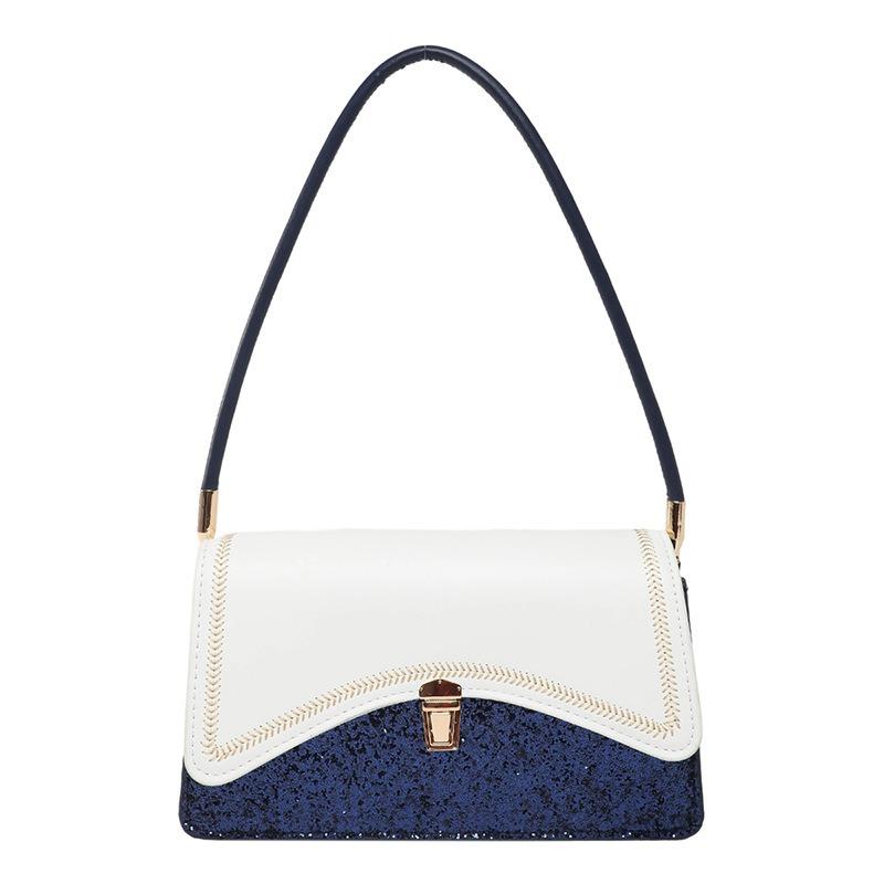 Damen neue Damentaschen sind leichter Luxus und vielseitig, kontrastierende Farben, hochwertiges Temperament und Aussehen, tragbare Schulter-Achseltasche.
