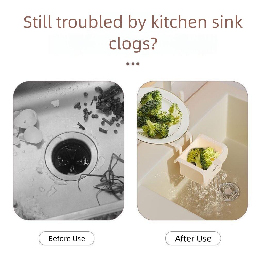 2 In 1 Sink Hanging Strainer Basket Creative Detachable Kitchen Garbage Filter Openable Bottom Cover Self-Cleaning