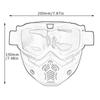 Motorradbrille Maske Motocross Motorrad Abnehmbare Offroad-Ski-Brille für Open-Face-Helm Wind Staubdicht Mundfilter