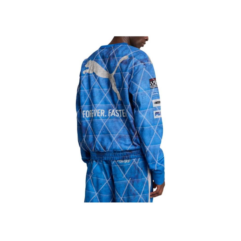 Puma X A$AP ROCKY Quilted Sweatshirt Clyde Royal Unisex Tops Blue 631125-01