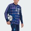 Adidas Argentina Team Logo Crew Neck Long Sleeve Football Shirt Men Tops Blue HF3957