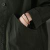 Women's Coats - Vintage Oversize Cotton Coat Women Casual Loose Top Jacket Solid Color Large Pocket Single Breasted