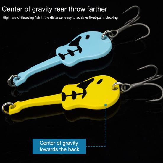 5Pcs 5.4CM/11G Guitar Spinner Blade Lure with Hook Metal Rotating Sequin Spinner Bait Saltwater Freshwater Trout Perch Pike Bass Fishing Accessories