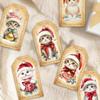 40pcs, Christmas tags, gift labels, party decorations, DIY, packaging embellishments, greeting cards, party cards, jute twine