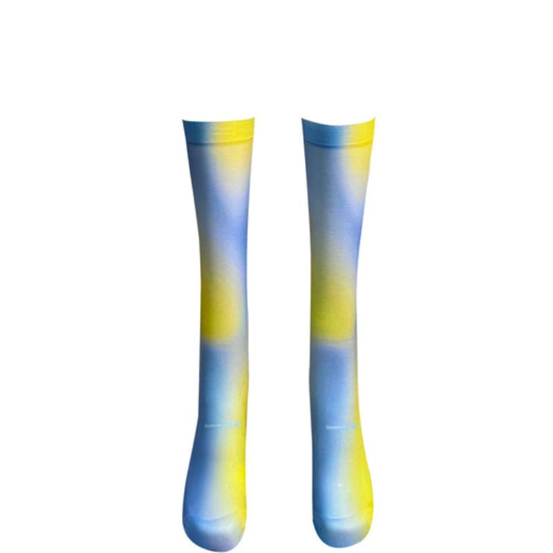 

Романтичные тигровые носки до колена Желейный боб черничного цвета Free