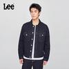 Lee Men's Fade-Resistant Dark Blue Brushed Denim Jacket