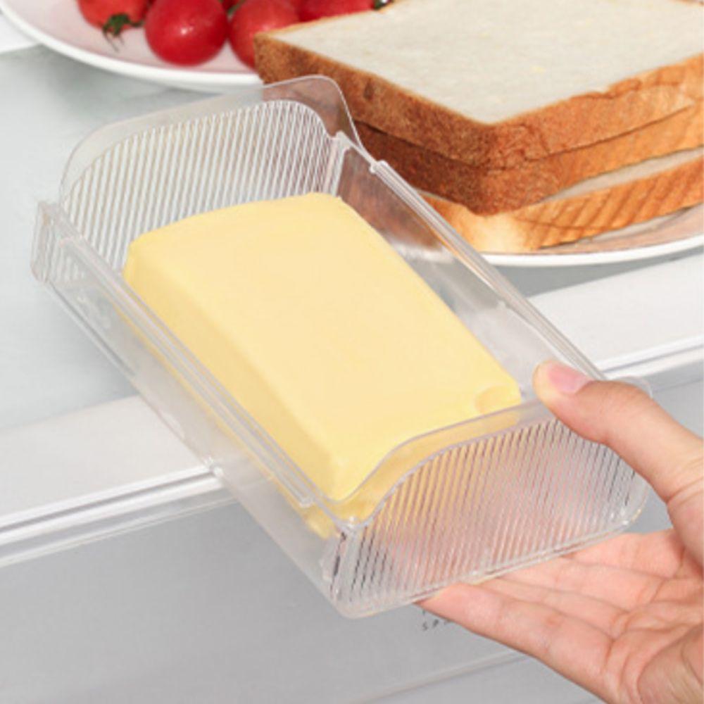 Plastic Butter Dish Sealed Butter Splitting Box Household Butter Tray  Refrigerator