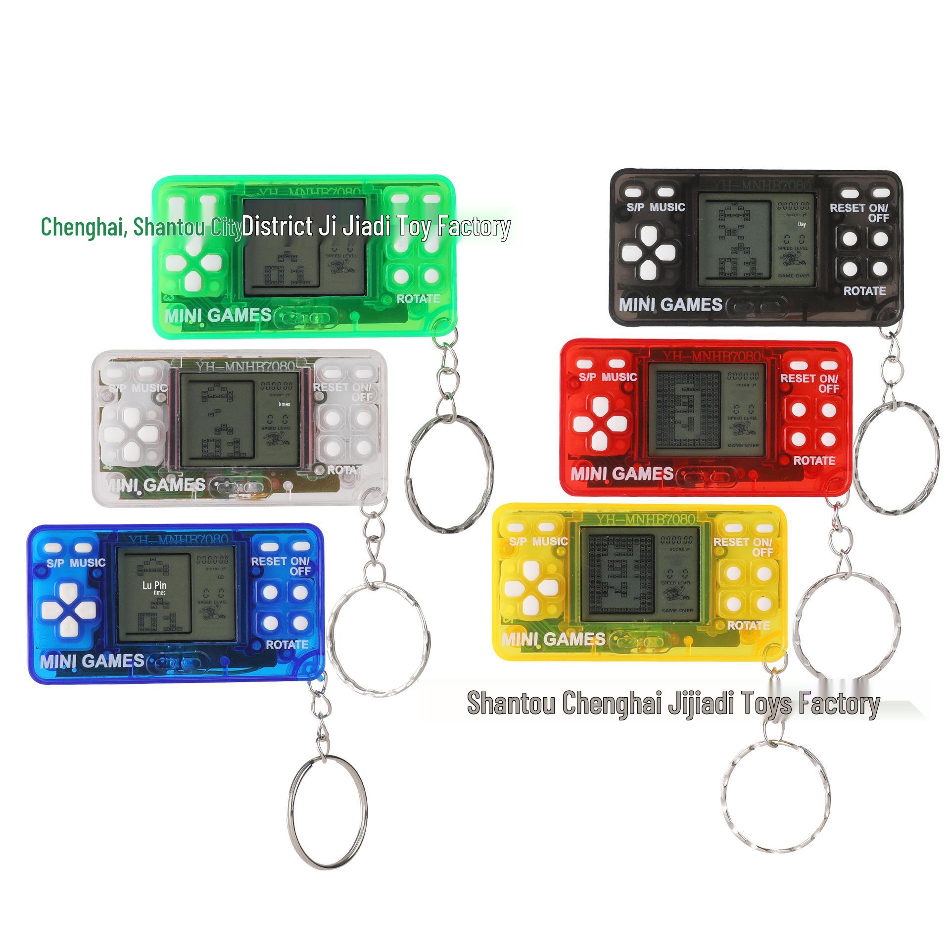 Vintage Tetris Keychain: Portable Handheld Game Console Pendant