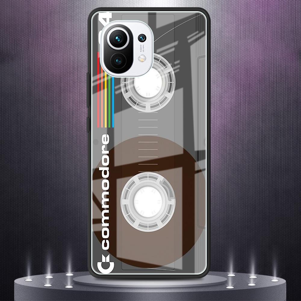 

Стеклянный чехол для телефона Xiaomi Mi Poco X3 NFC 11 Lite 10T Pro 9T Note 10 10TLite M3 CC9, роскошный чехол, кассета в стиле ретро Redmi Note 10Pro