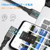Kabel USB typu C ve tvaru písmene L 3M kabel USB-A na USB-C [přenos dat 10 Gb/s 60 W rychlé nabíjení] Kabel typu C standard USB3.2 Gen2*1 kompatibilní s PD kabel Highly du