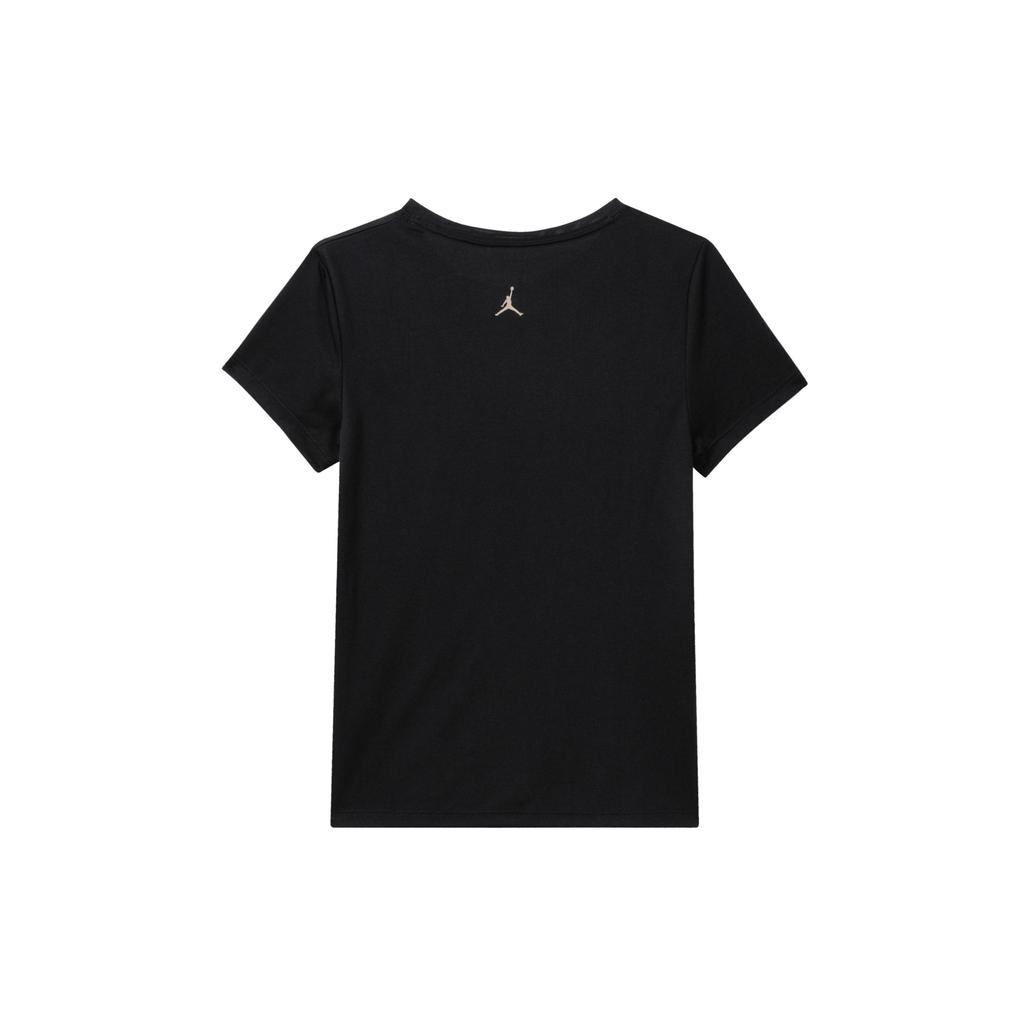 Jordan Slim Fit Round Neck Short Sleeve T-Shirt Women Tops Black FN5390-010