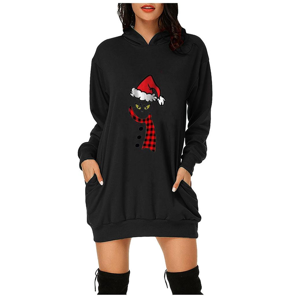 Women Casual Fashion Printed Christmas  Print Long Sleeve Sweatshirt