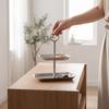 Two-Tier Serving Tray Multi-Purpose Two Tiered Compact for Tea Time